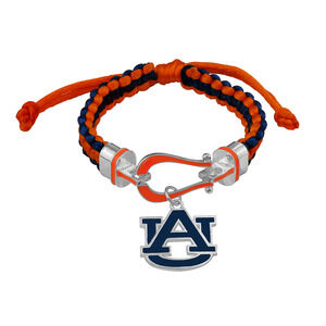 New Auburn Tigers Lucky Charm Bracelet, Gift for Her Mom Him Dad, NCAA